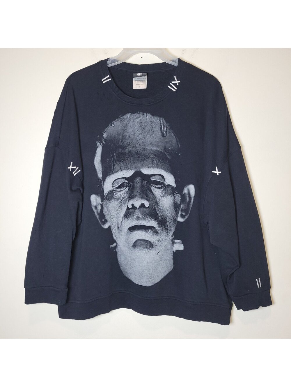 Rare Universal Studios UNIVRS Frankenstein Pullover Sweatshirt Adult sz XL